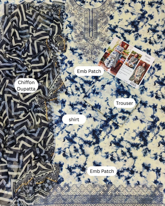 Sapphire 3 Piece - Embroidered Lawn Suit