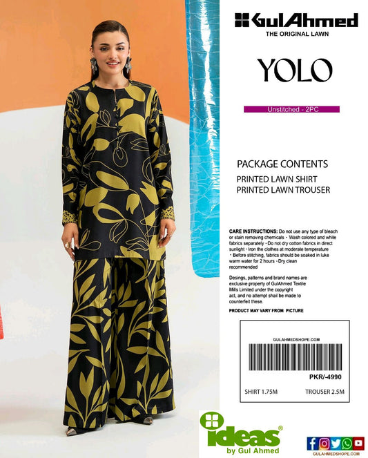 GulAhmed Digital Printed Co-Ords Set (Shirt & Trouser)