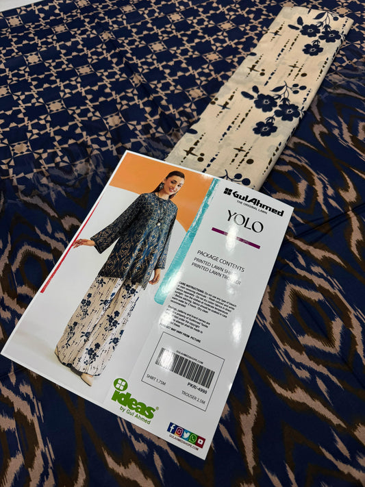 GulAhmed Digital Printed Co-Ords Set (Shirt & Trouser)