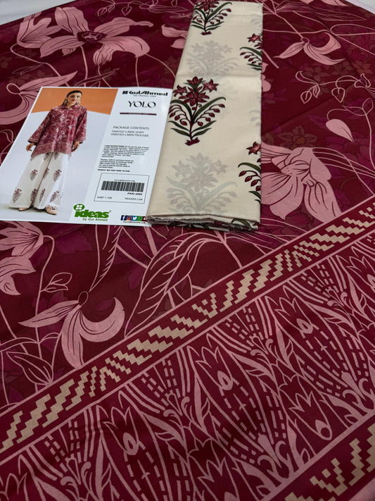 GulAhmed Digital Printed Co-Ords Set (Shirt & Trouser)