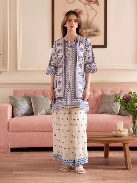 MAHNUR Digital Printed Co-Ords Set (Shirt & Trouser)