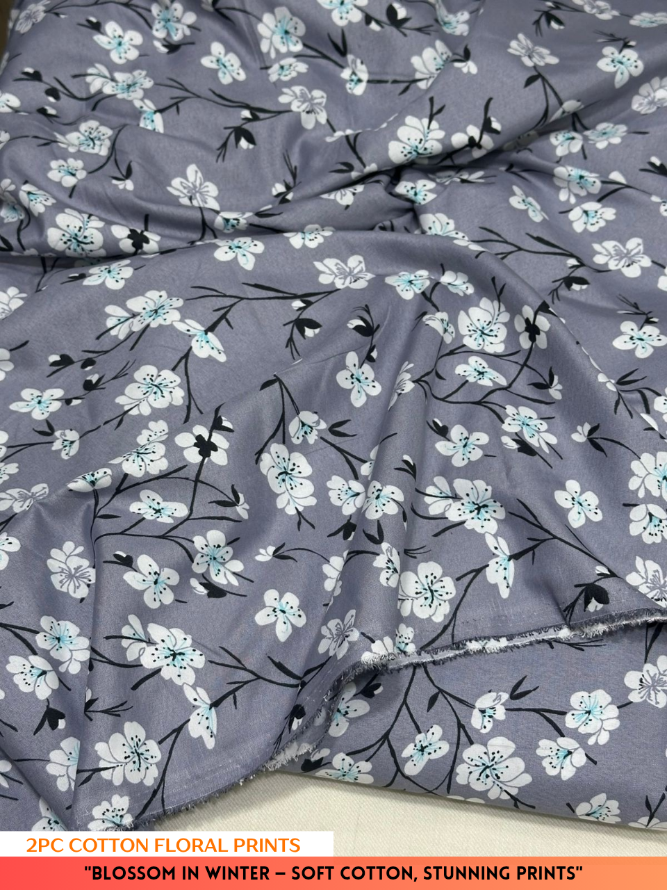 2PC Winter Floral Print