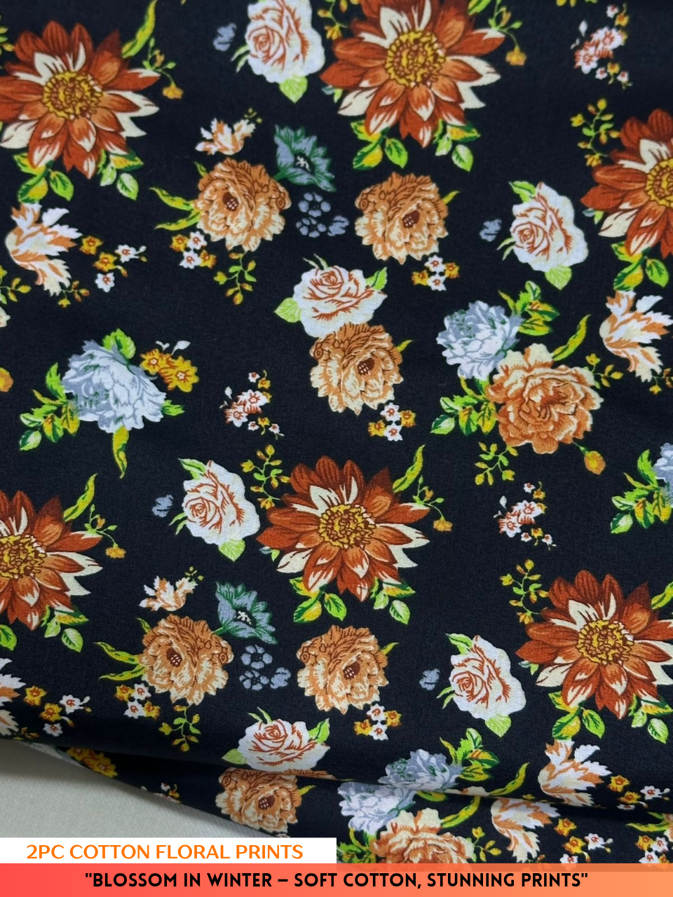 2PC Winter Floral Print