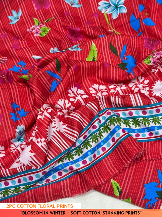 2PC Winter Floral Print