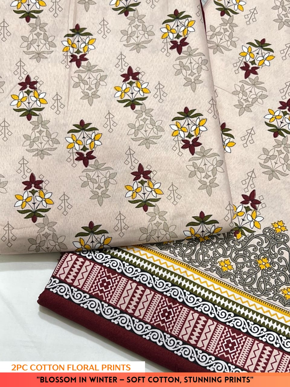 2PC Digital Floral Print