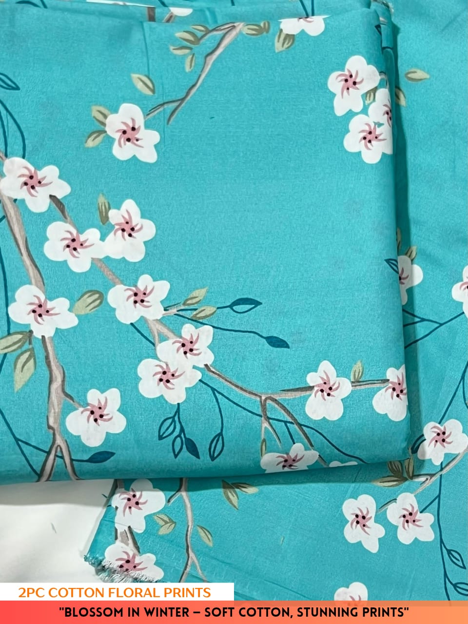 2PC Cotton Floral Print