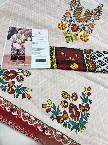 Sapphire Digital Printed Co-Ords Set (Shirt & Trouser)