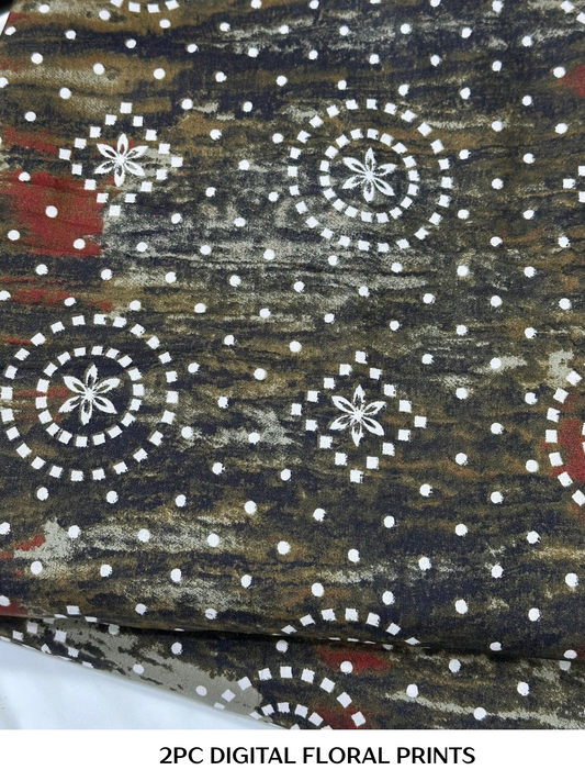 2PC Digital Floral Print