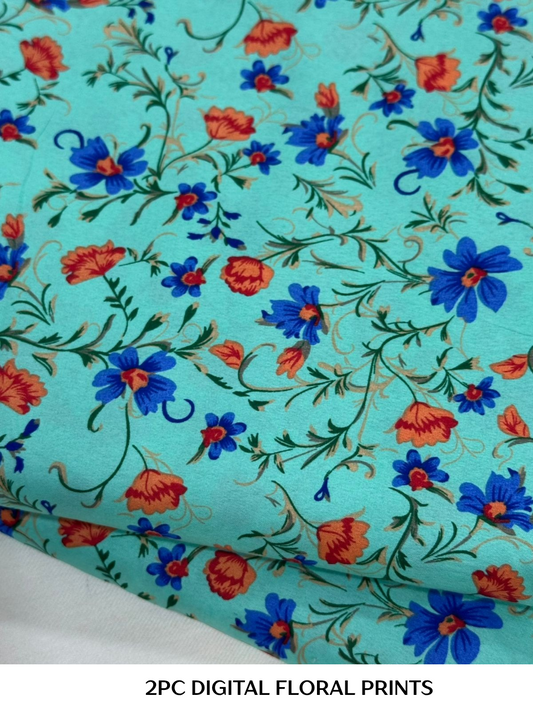 2PC Digital Floral Print