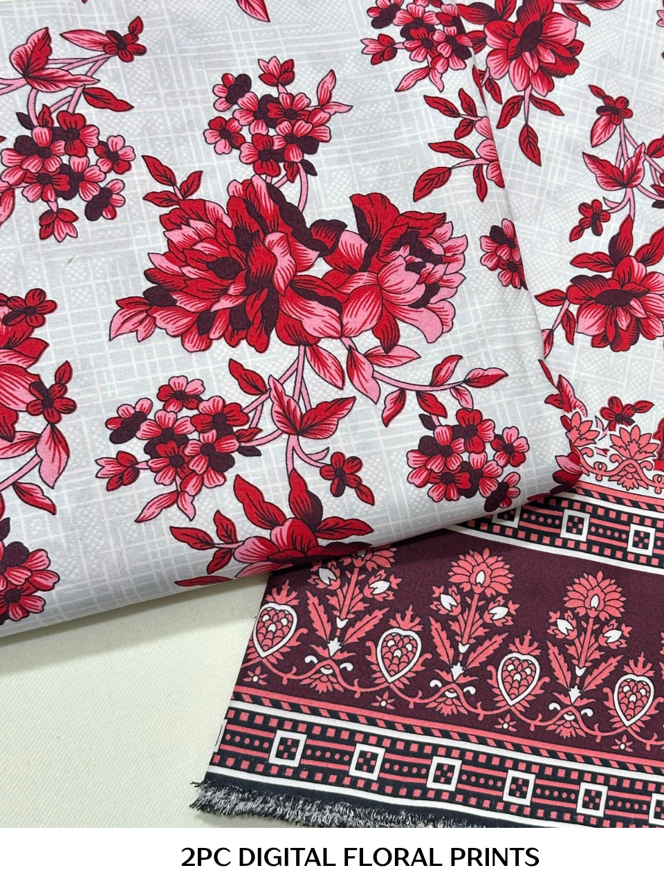 2PC Digital Floral Print