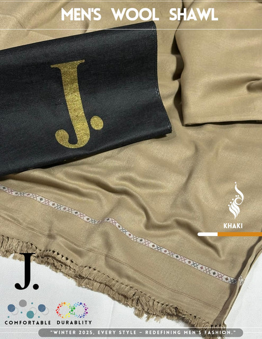 J. GENTS WOOL SHAWL KHAKI