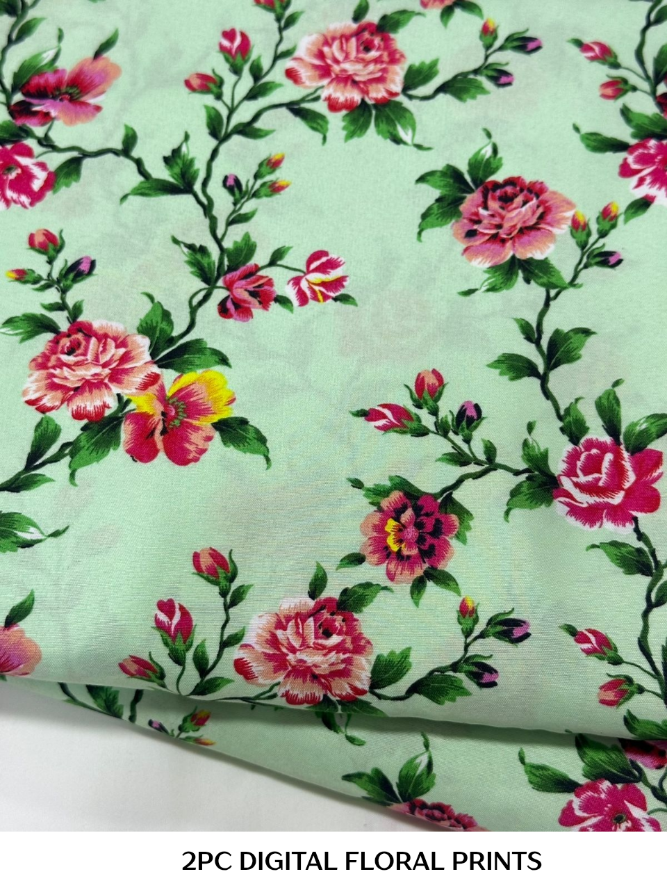 2PC Digital Floral Print