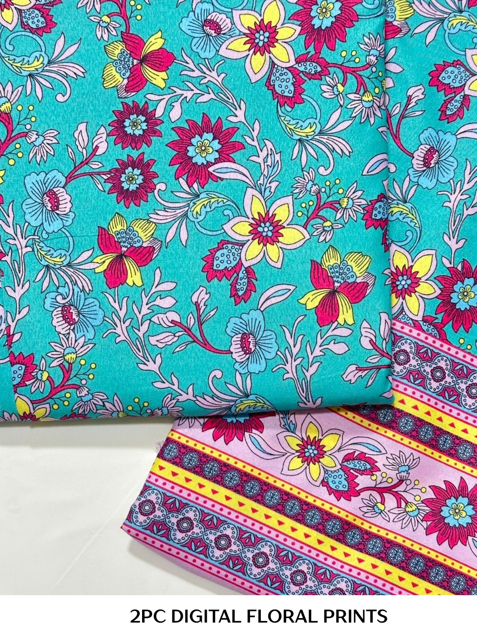 2PC Digital Floral Print