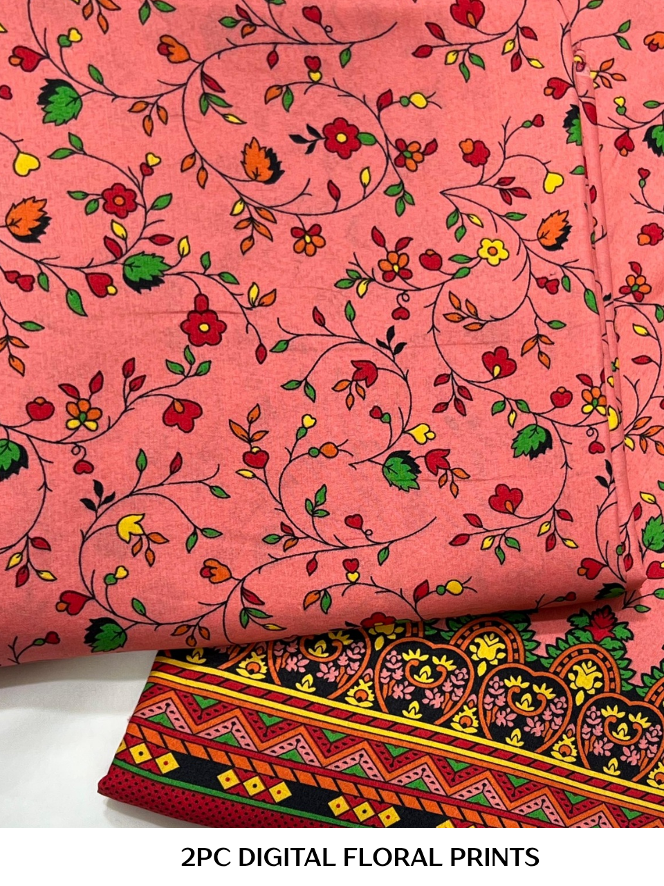 2PC Digital Floral Print