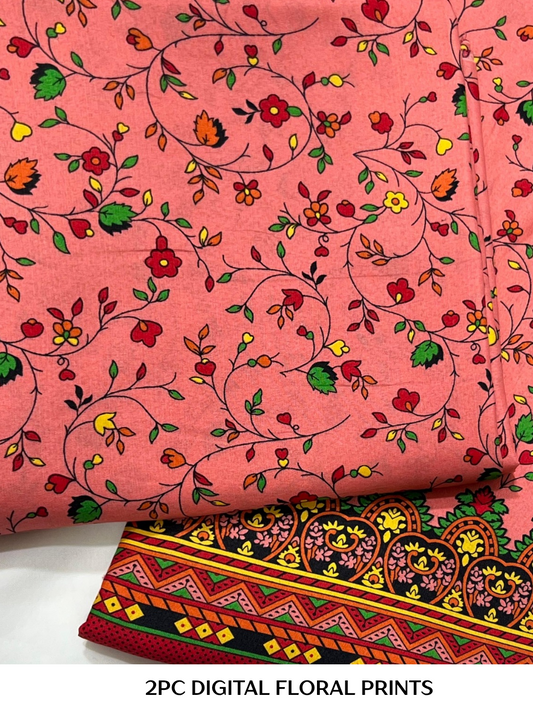 2PC Digital Floral Print