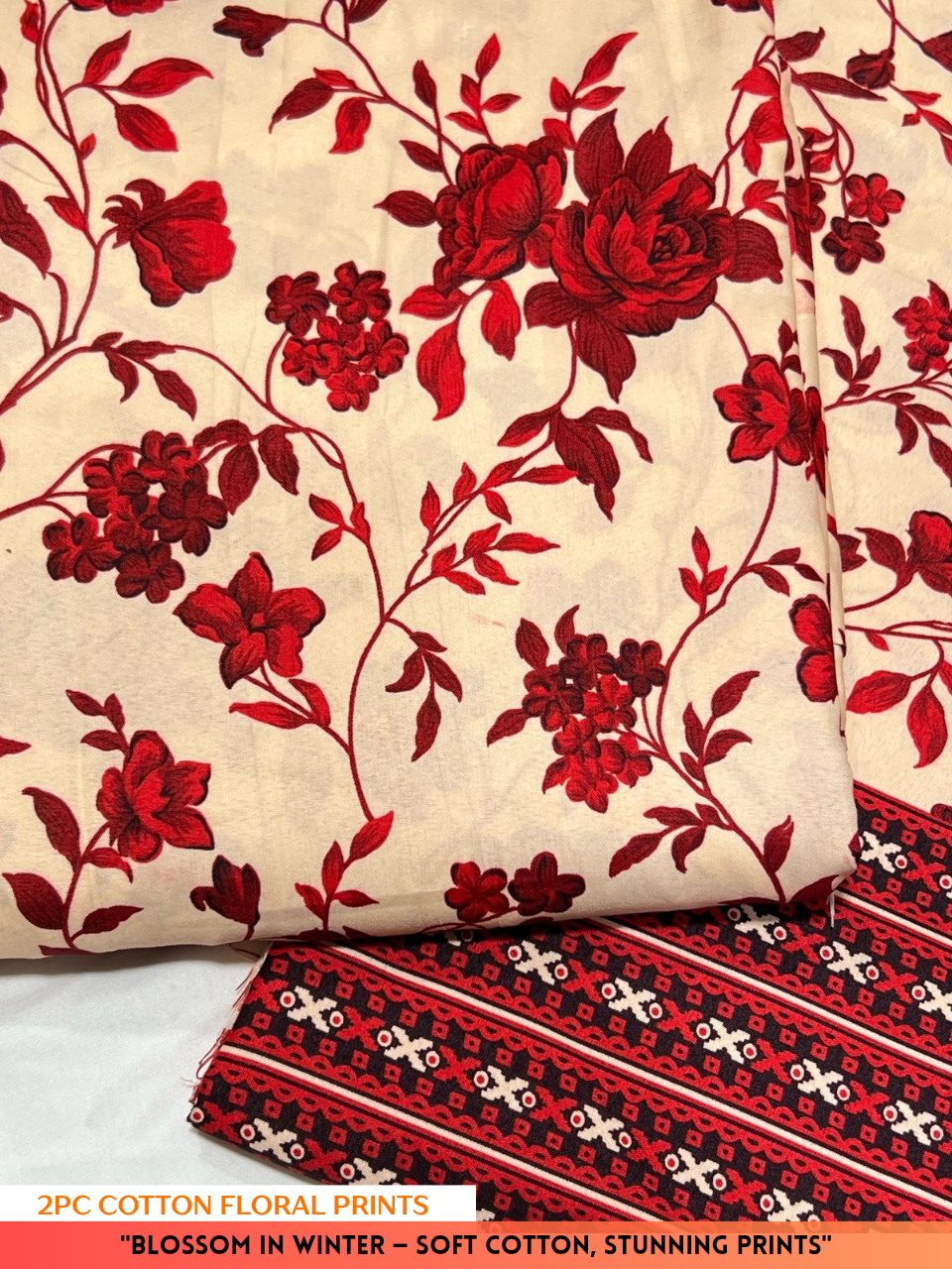2PC Cotton Floral Print