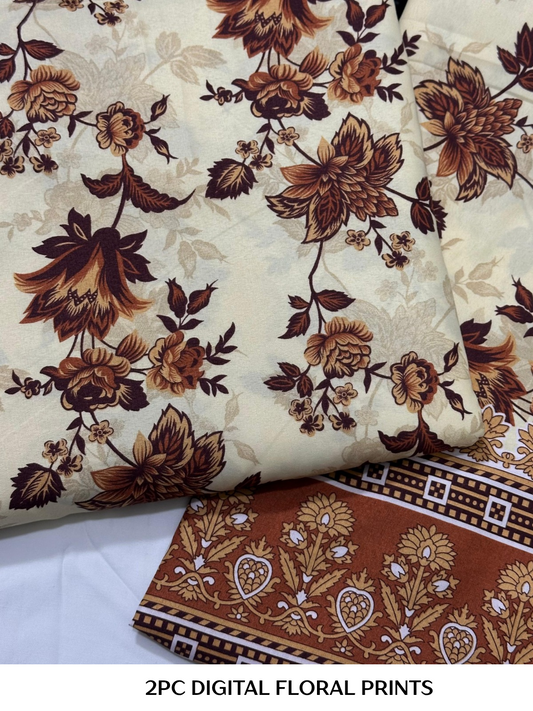 2PC Digital Floral Print
