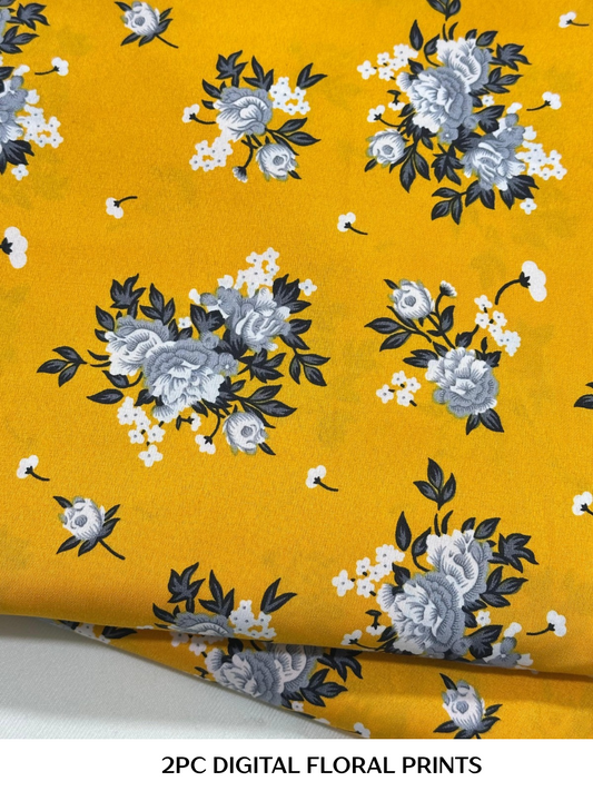 2PC Digital Floral Print