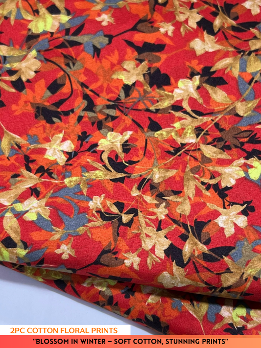 2PC Cotton Floral Print