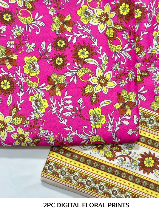 2PC Digital Floral Print