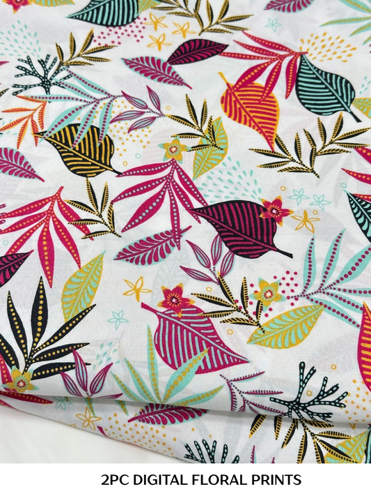 2PC Digital Floral Print