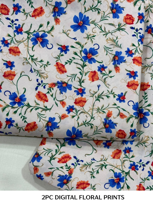 2PC Digital Floral Print