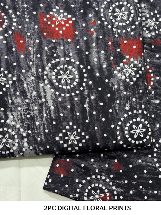 2PC Digital Floral Print