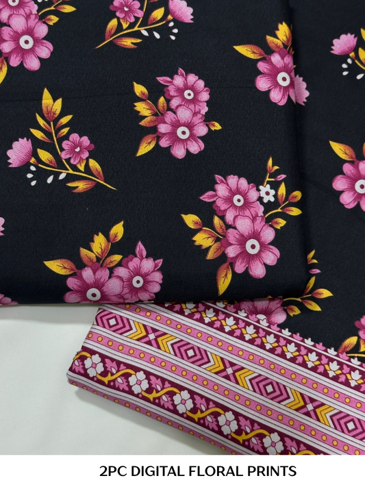 2PC Digital Floral Print
