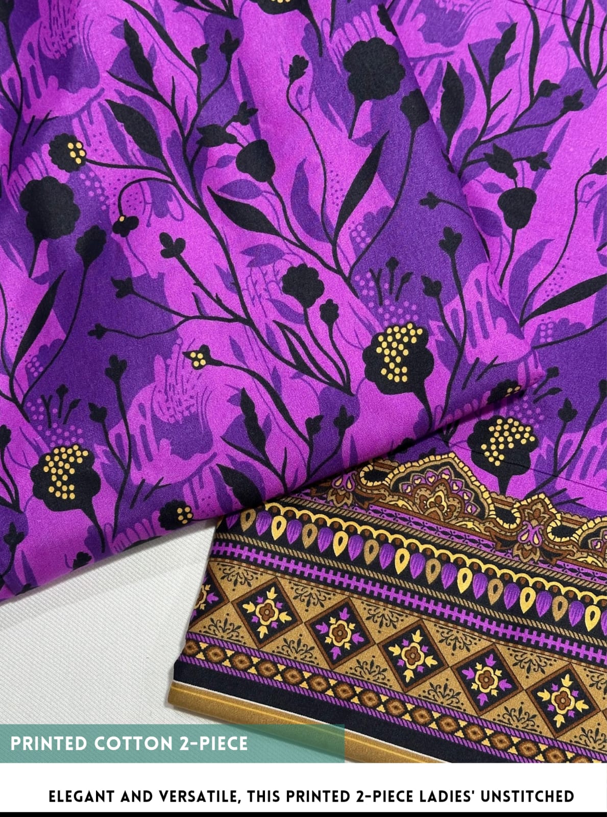 2PC Cotton Floral Print