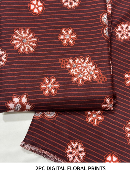 2PC Digital Floral Print