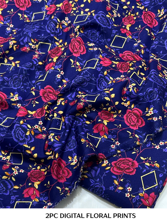 2PC Digital Floral Print