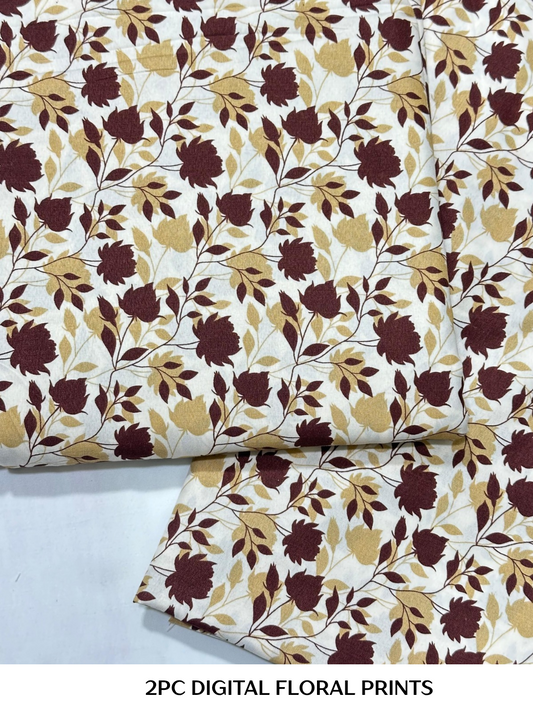 2PC Digital Floral Print