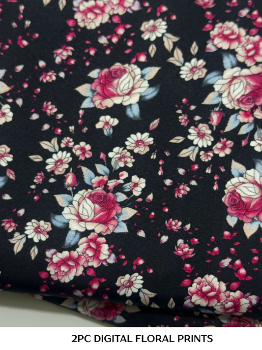2PC Digital Floral Print