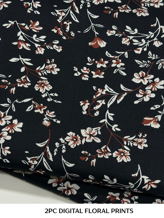 2PC Digital Floral Print