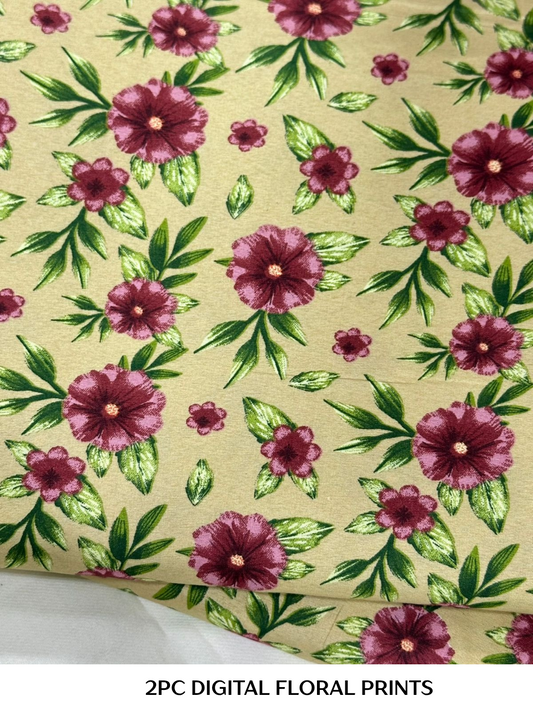 2PC Digital Floral Print