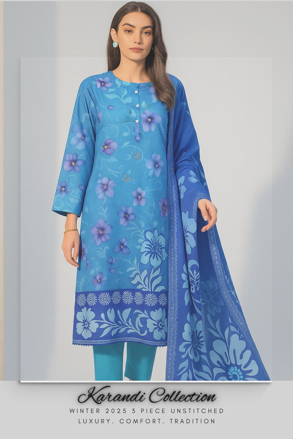 Karandi Unstitched 3 Piece