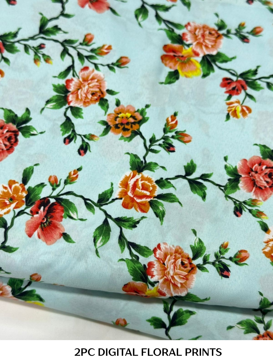 2PC Digital Floral Print