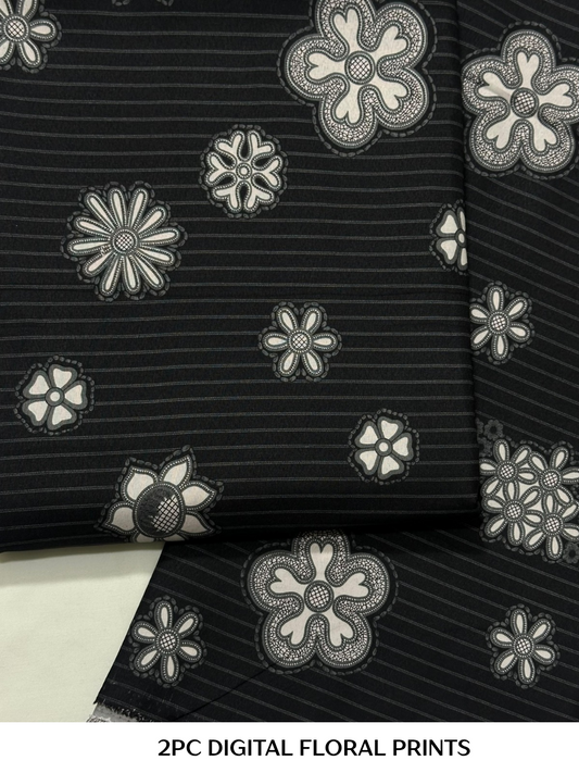 2PC Digital Floral Print