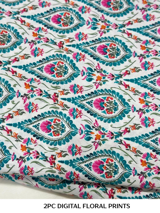 2PC Digital Floral Print