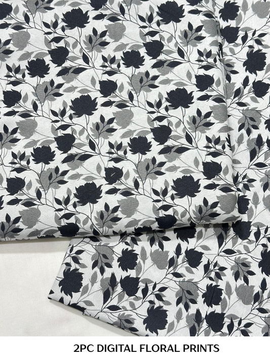 2PC Digital Floral Print
