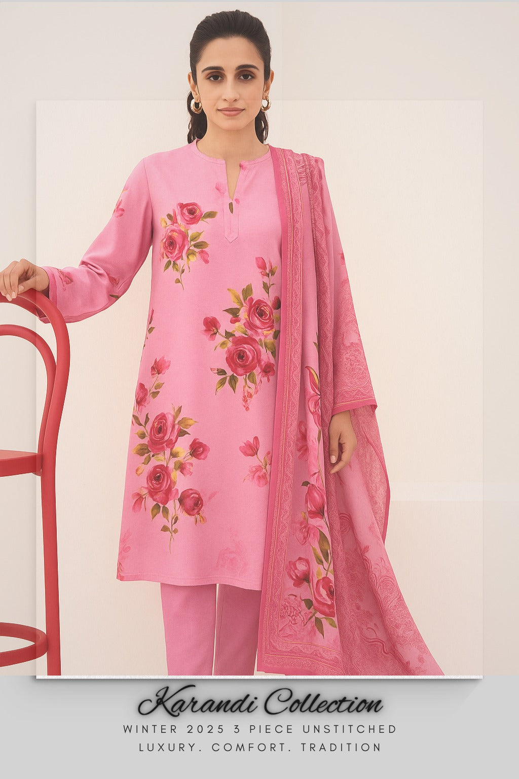 Karandi Unstitched 3 Piece