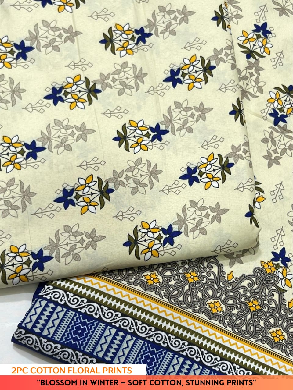 2PC Digital Floral Print