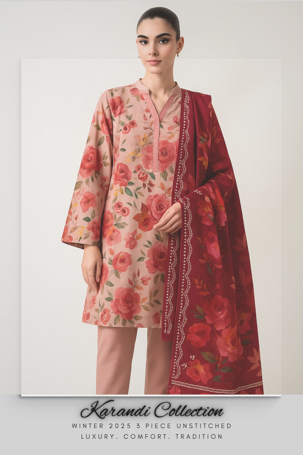 Karandi Unstitched 3 Piece