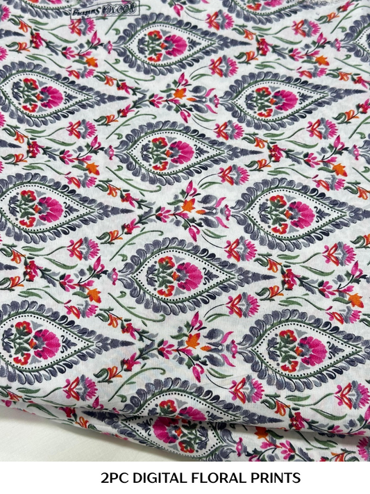 2PC Digital Floral Print