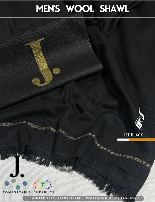 J. GENTS WOOL SHAWL JET BLACK