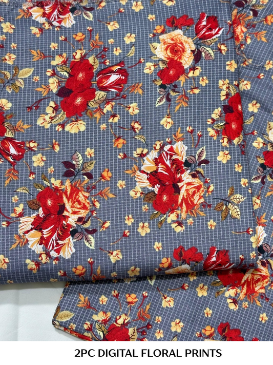 2PC Digital Floral Print