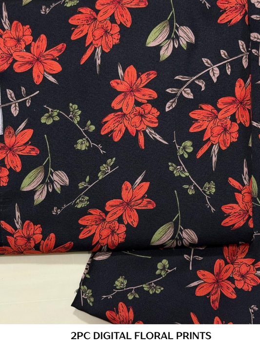 2PC Digital Floral Print