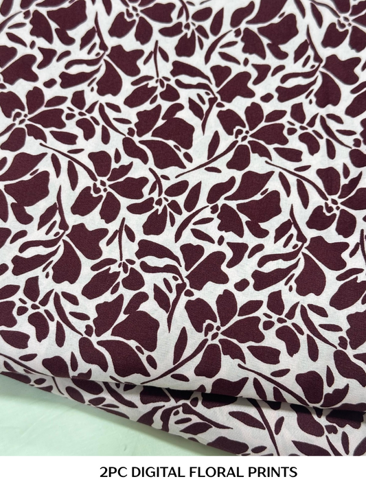 2PC Digital Floral Print