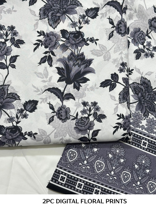 2PC Digital Floral Print
