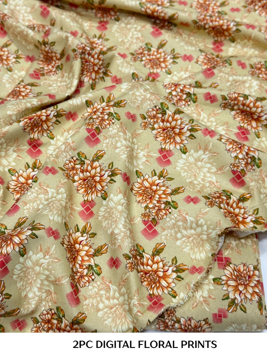 2PC Digital Floral Print